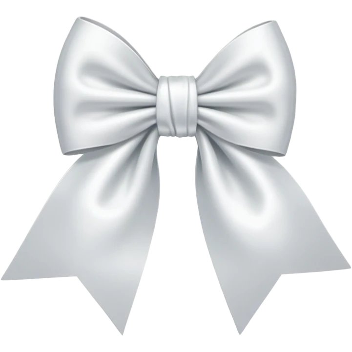 white satin bow emoji