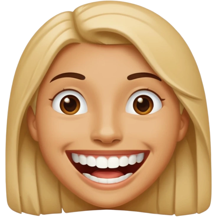 Beautiful, fine , open teeth and smiling face emoji
