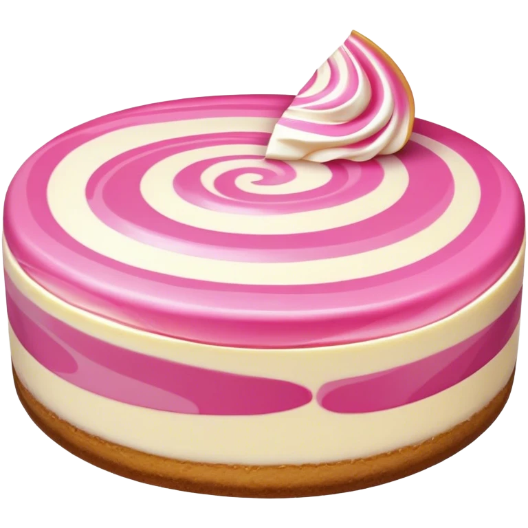 Pink swirl cheesecake emoji