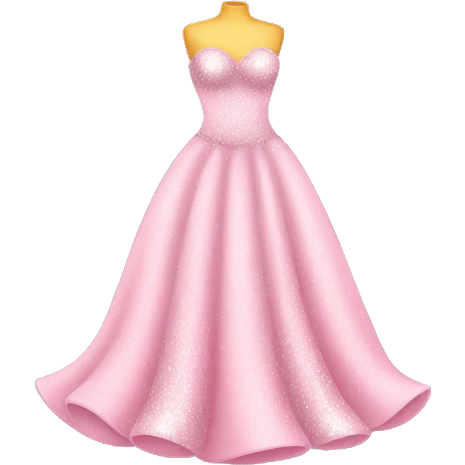 ball dress with glitter in babypink emoji