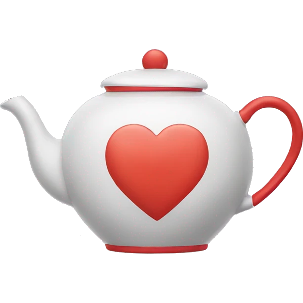 Heart shaped teapot emoji