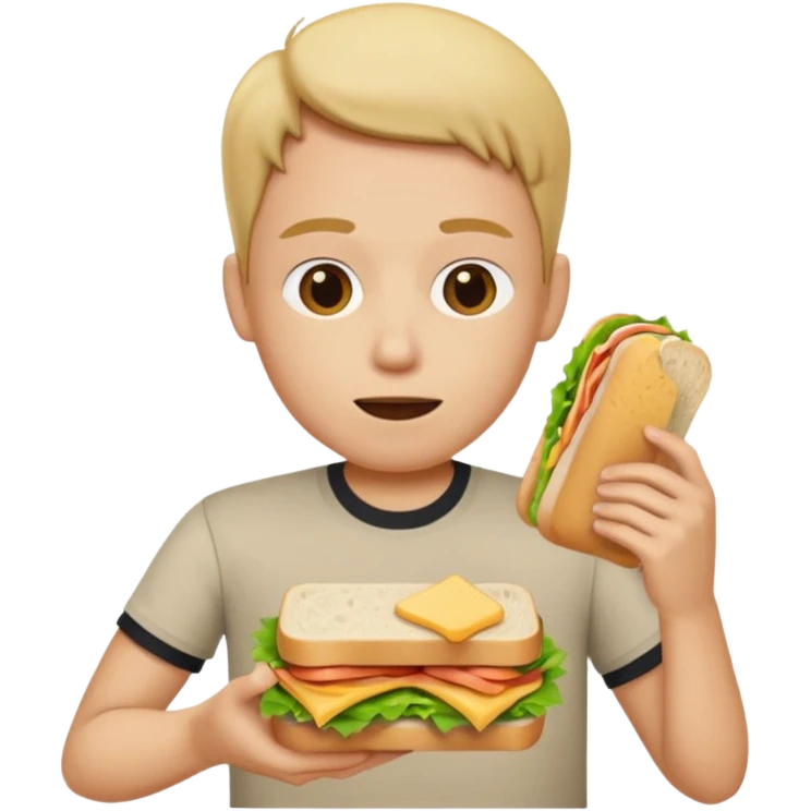 someone eating lunch emoji