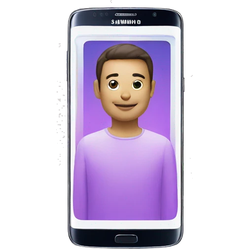 samsung phone with fancy AI emoji