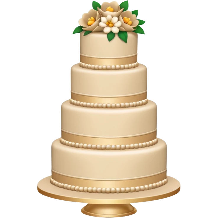 Beige Wedding cake emoji