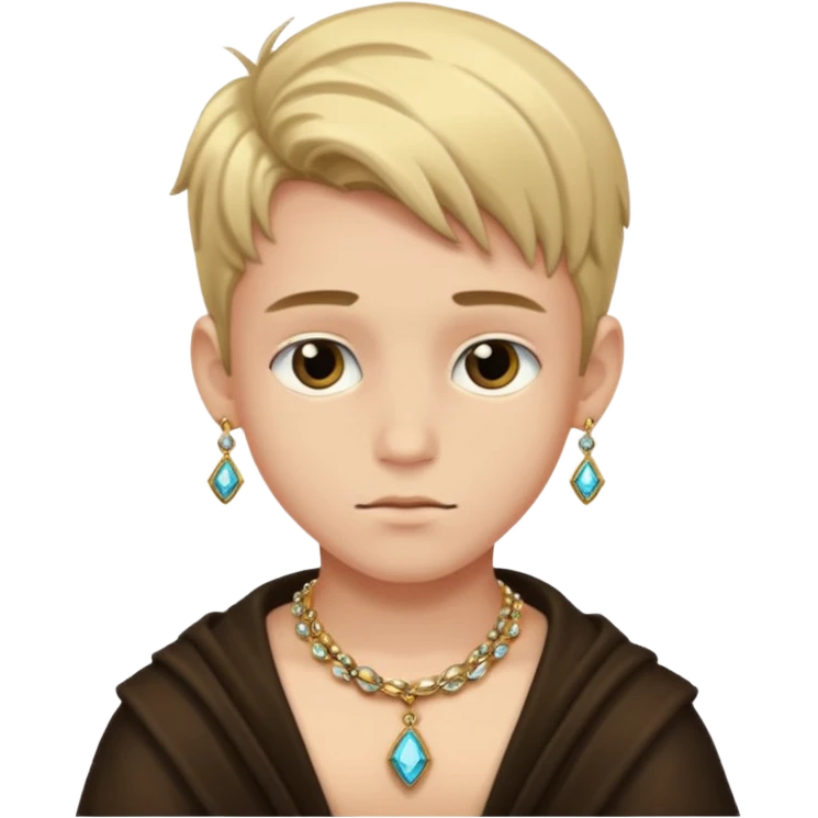 mysterious boy with jewelry emoji