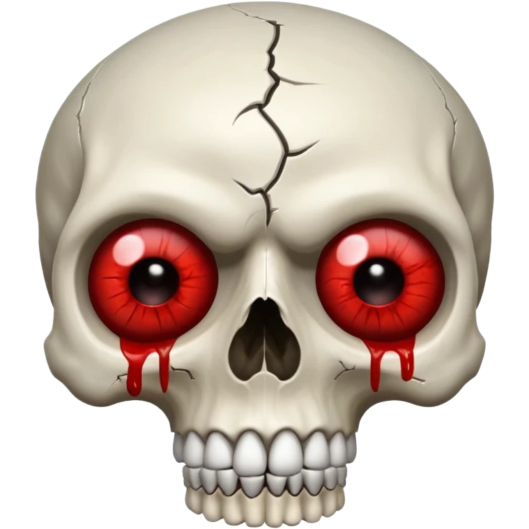 Bu skull with bloody eye sockets emoji