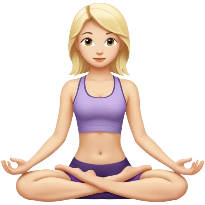 Blonde yoga girl emoji