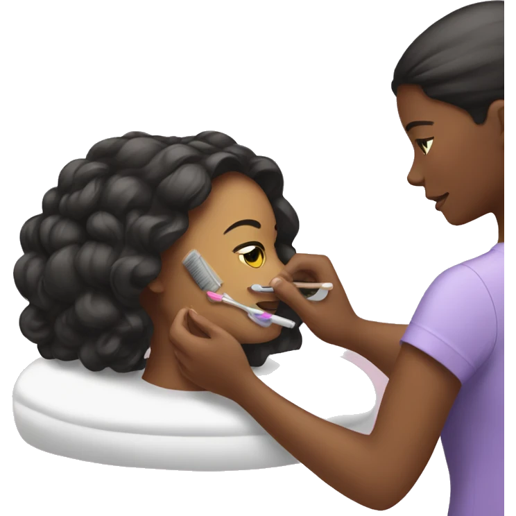 Girl being pampered emoji