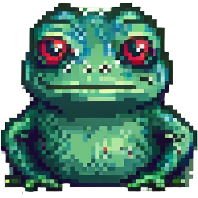 Pepe the Frog in pixel art style emoji
