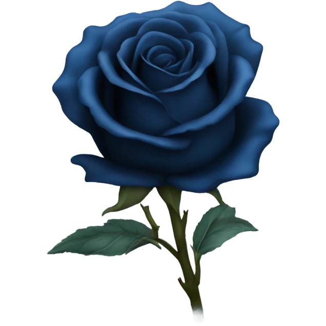 black and blue rose emoji