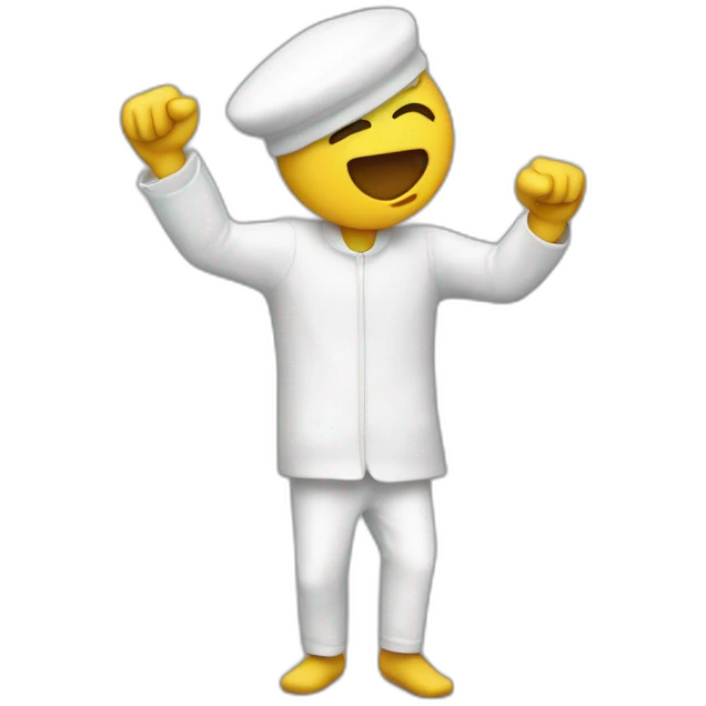 Oméga qui fait un dab emoji