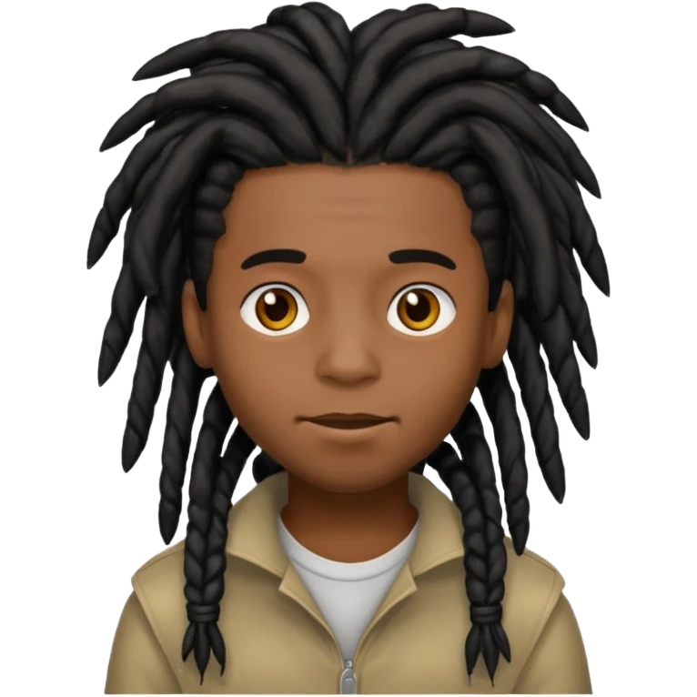 black boy with black dreadlocks  emoji