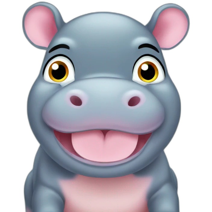 Baby hippo cute emoji