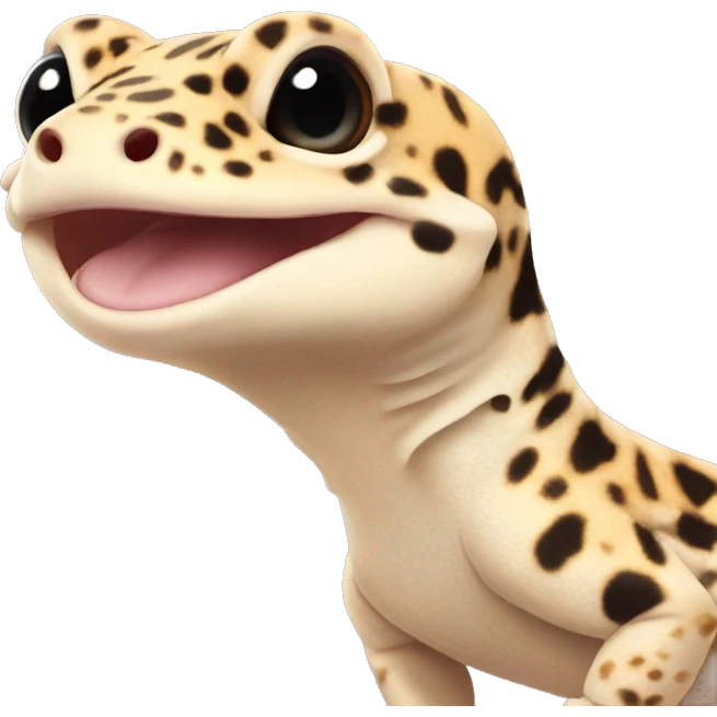 Cute leopard gecko emoji