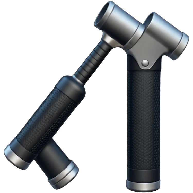 two police batons with grip emoji