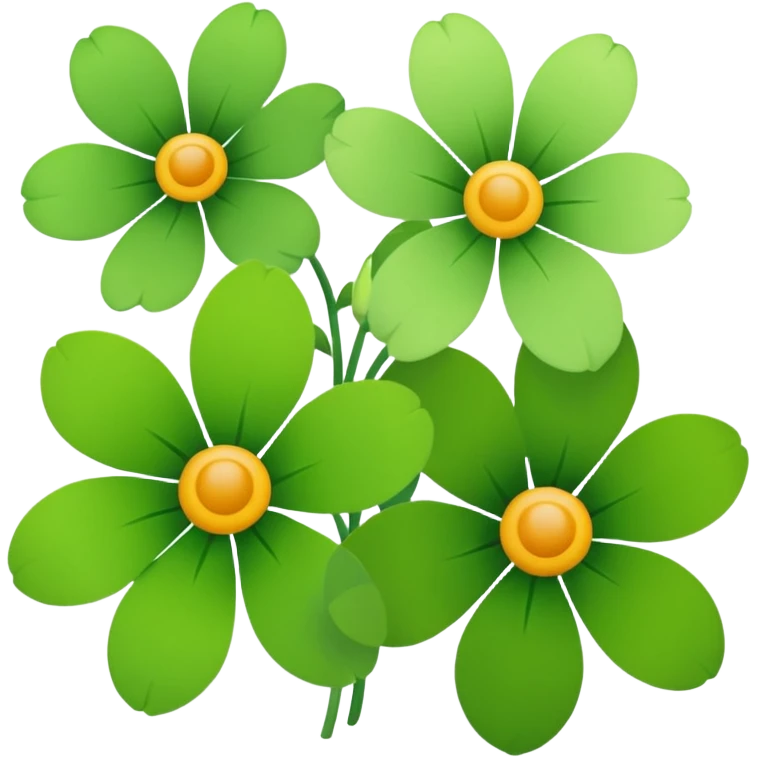green flowers emoji
