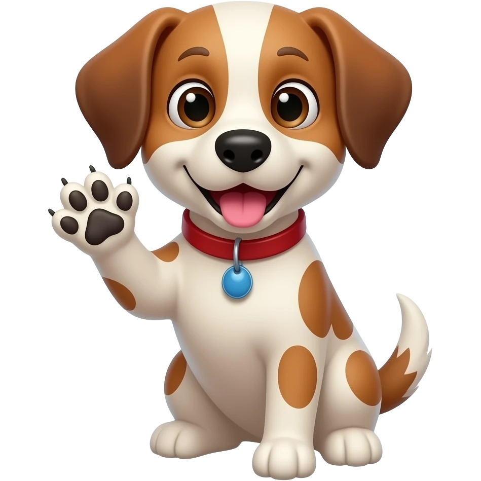 Perro mano de listo emoji