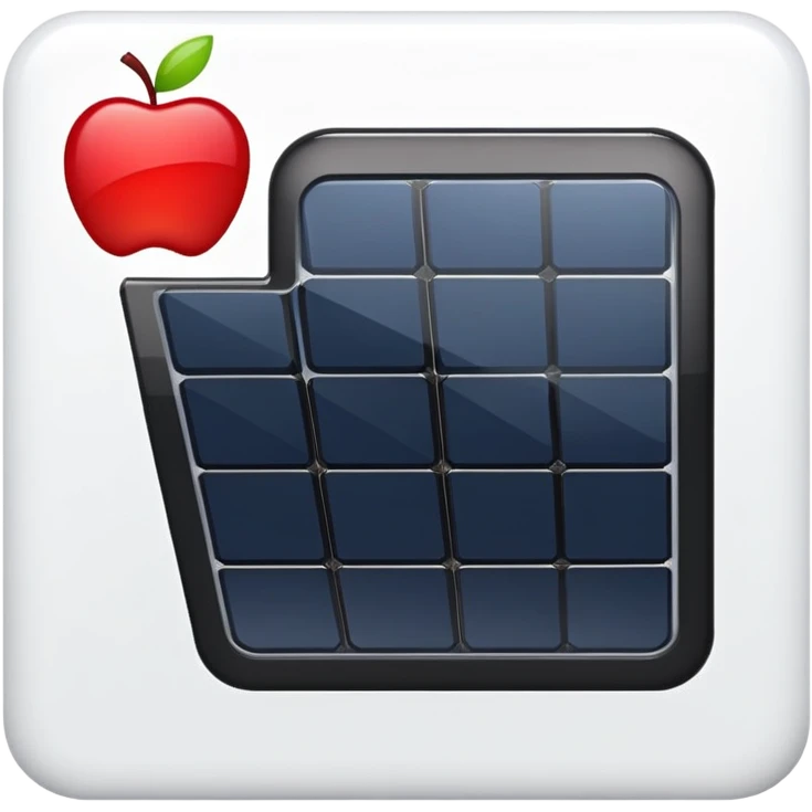 solar panel apple emoji emoji