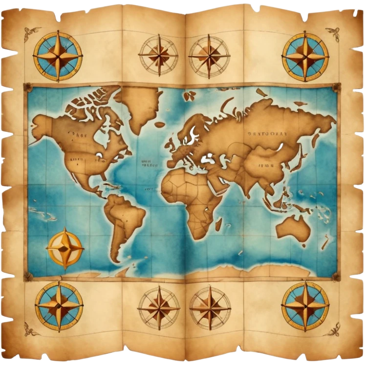 antique map sheet emoji
