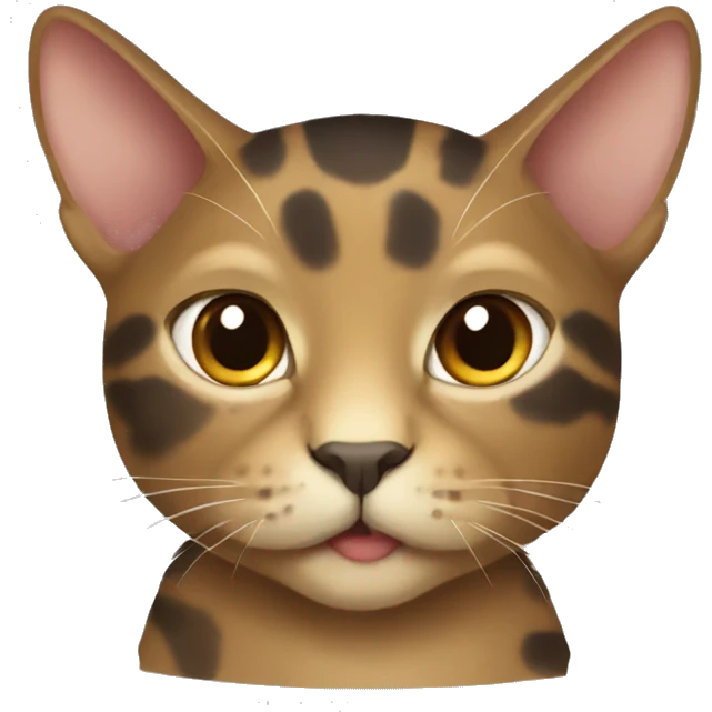 Tortoise colored cat emoji