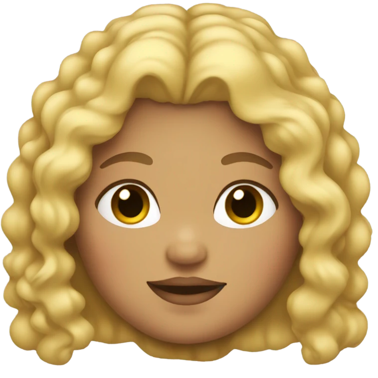 fat girl with blonde curly hair emoji