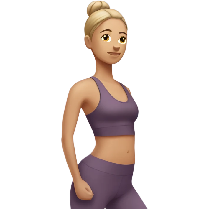 the upper body of a yoga woman emoji