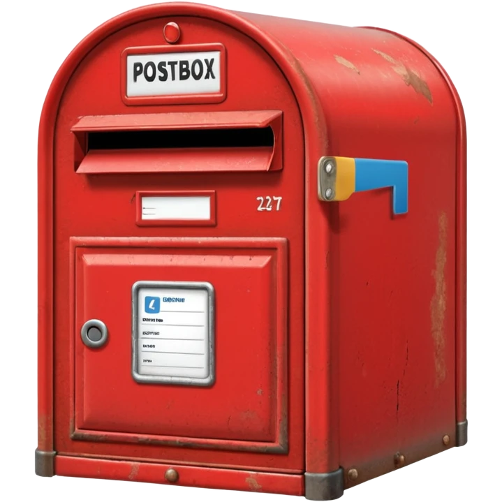 postbox with poster card emoji