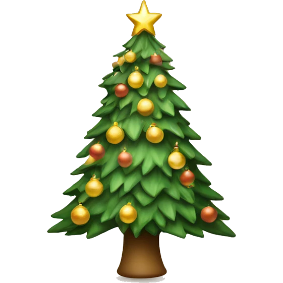 Christmas tree with beige  emoji