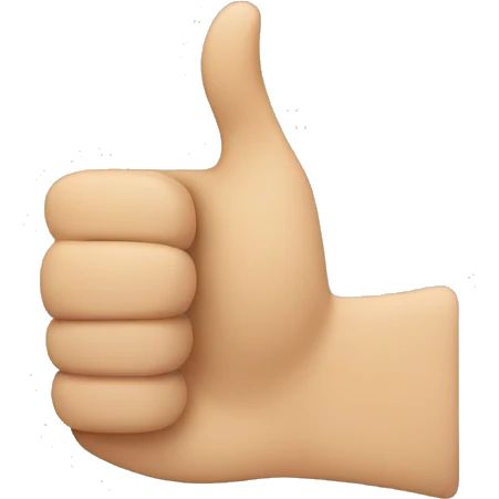 hand with thumb up
 emoji