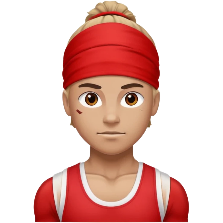 athlete with red headband emoji