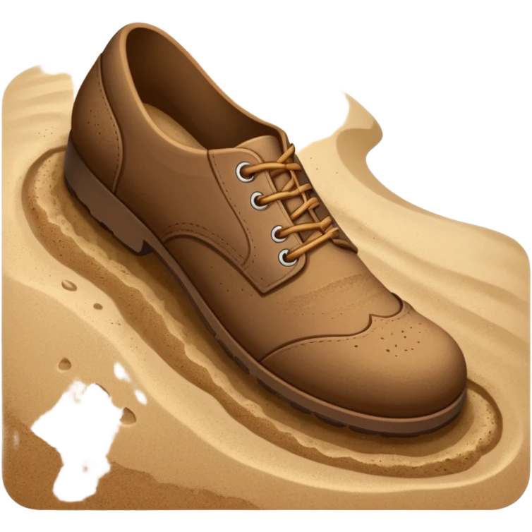 footprint of a single shoes emoji