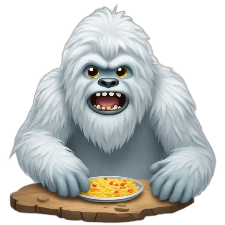 An hungry yeti emoji