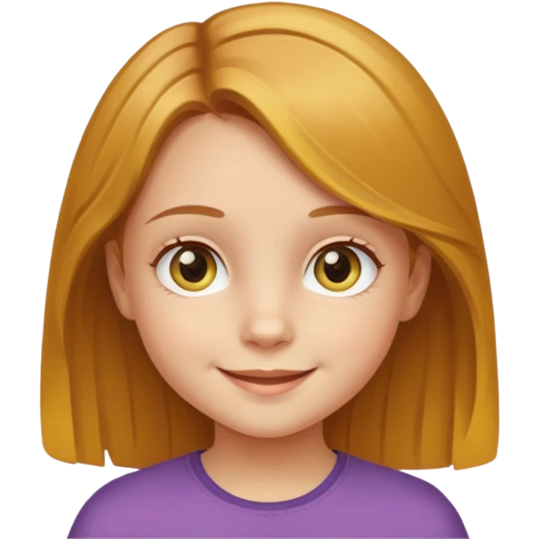 Sarı ve kumralımsı saç ela gözlü kücük kız emoji