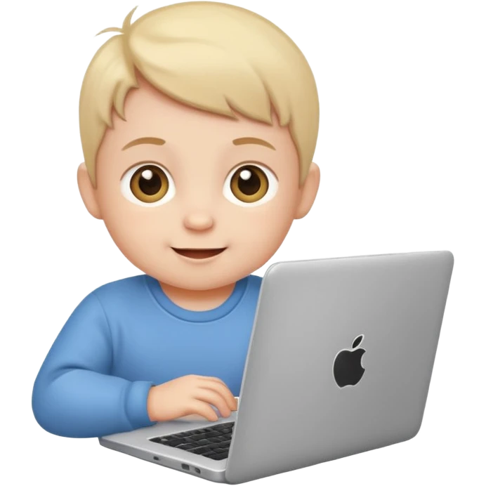 A baby DEVELOPER WITH A laptop emoji