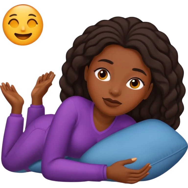 Chica negra acostada emoji