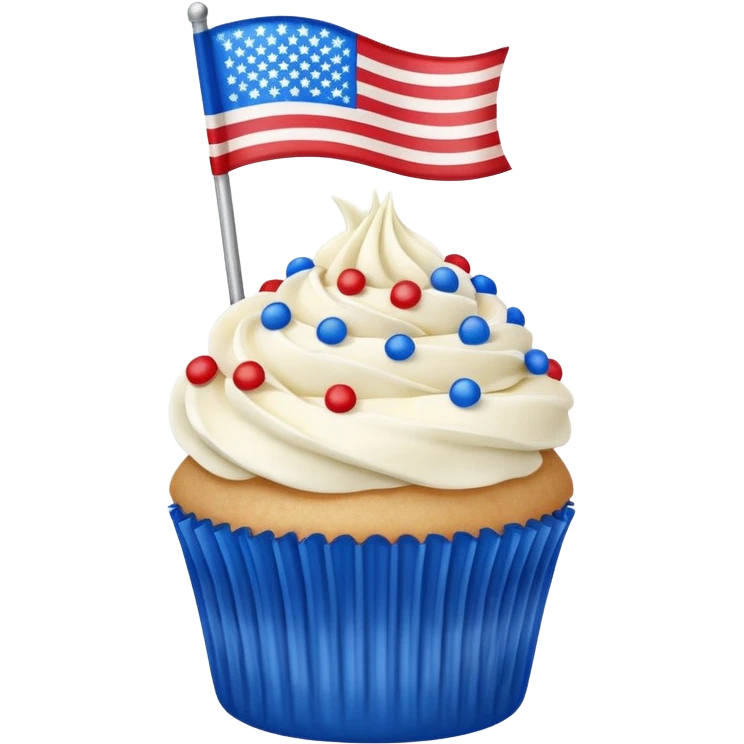 4th of july cupcake flag emoji