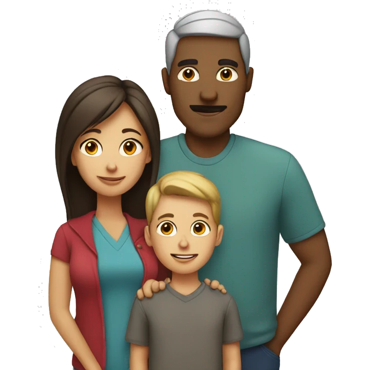 Mom and dad with son and daughter  emoji