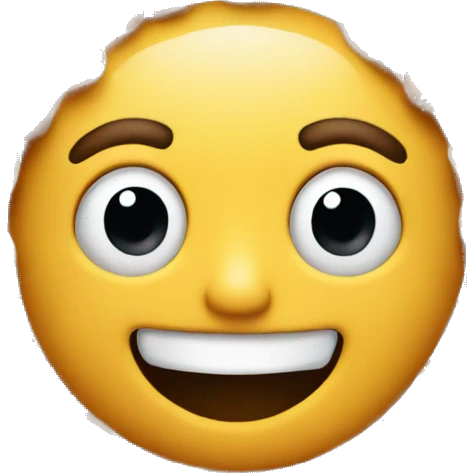 Smile emoji covered in nut emoji