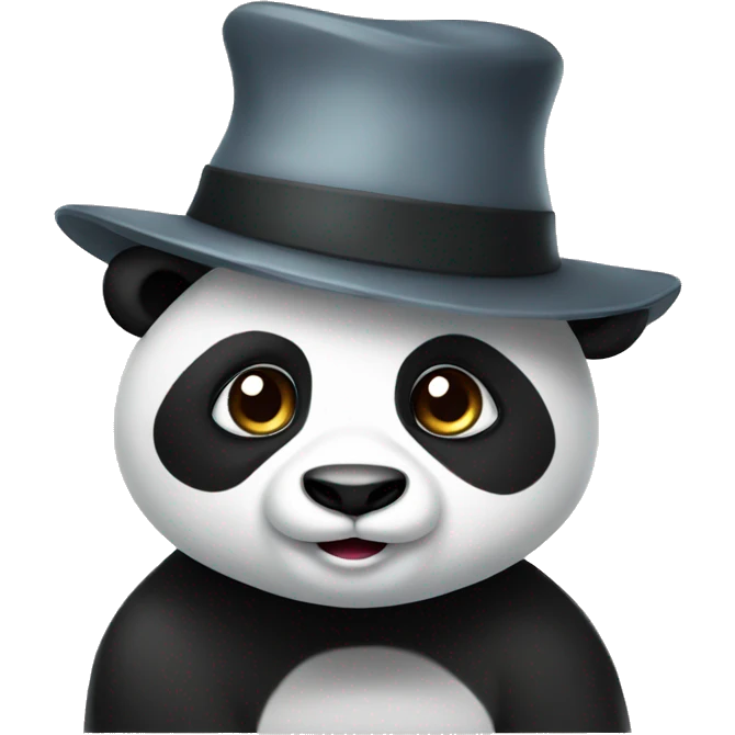 Panda with hat emoji