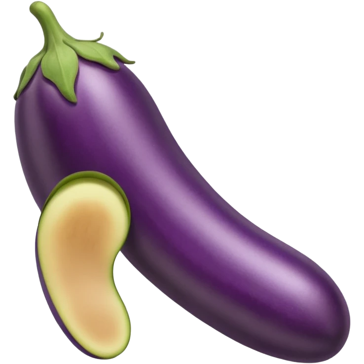 Egg plant between foot emoji