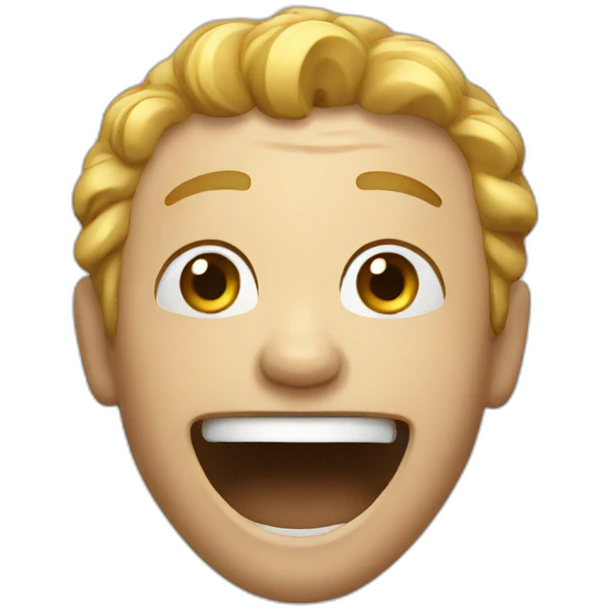 overly happy emoji