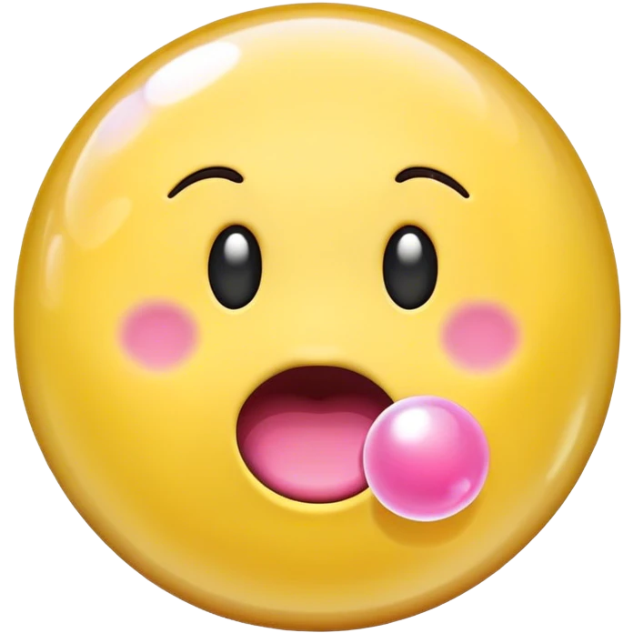 Emoji blowing bubble gum  emoji