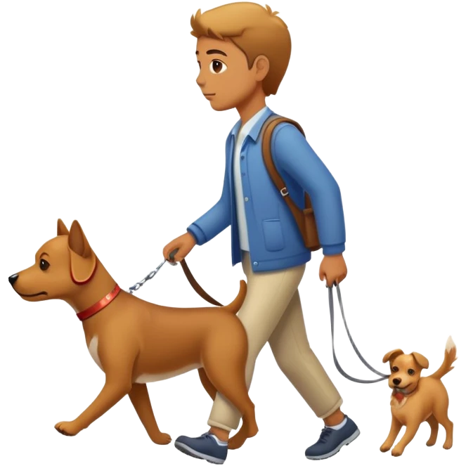 Person walking a dog emoji
