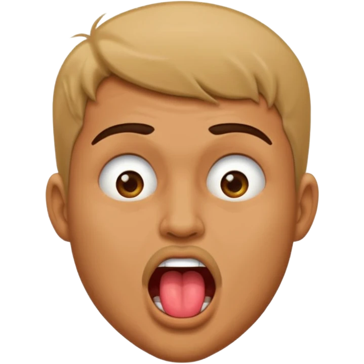 Guy drooling sexy emoji