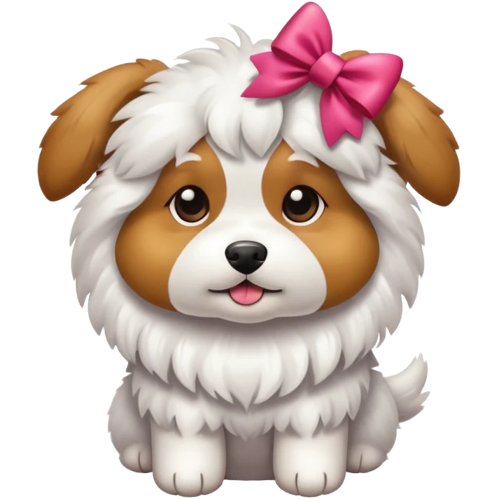 bow on a dog emoji