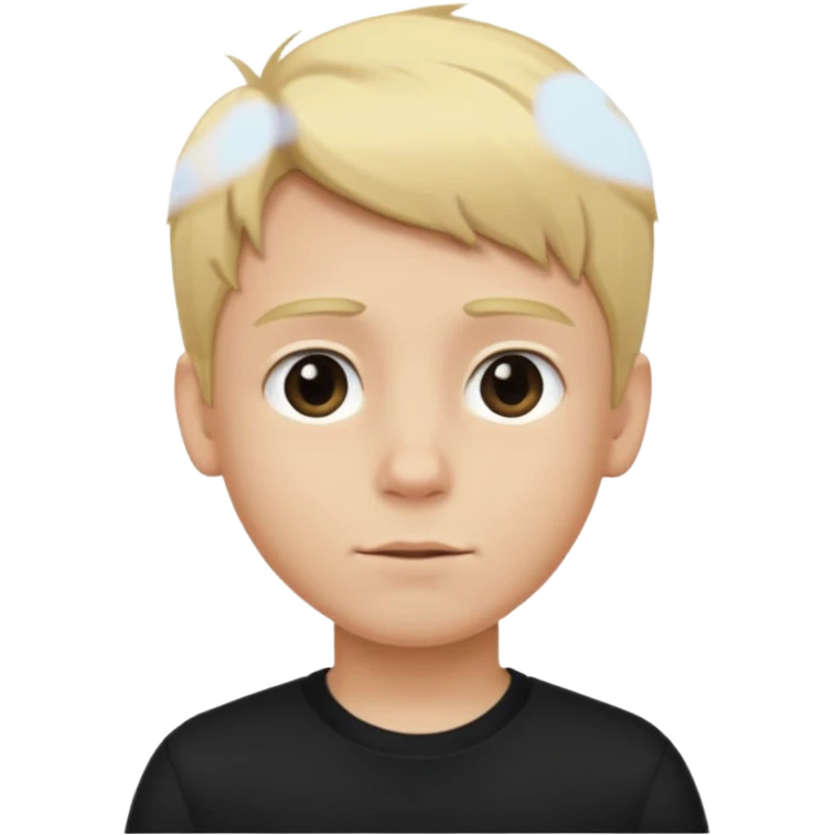 hockey player boy blonde hair black clothing emoji