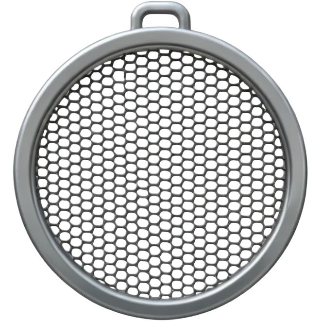 Sieve made from steel wire mesh emoji