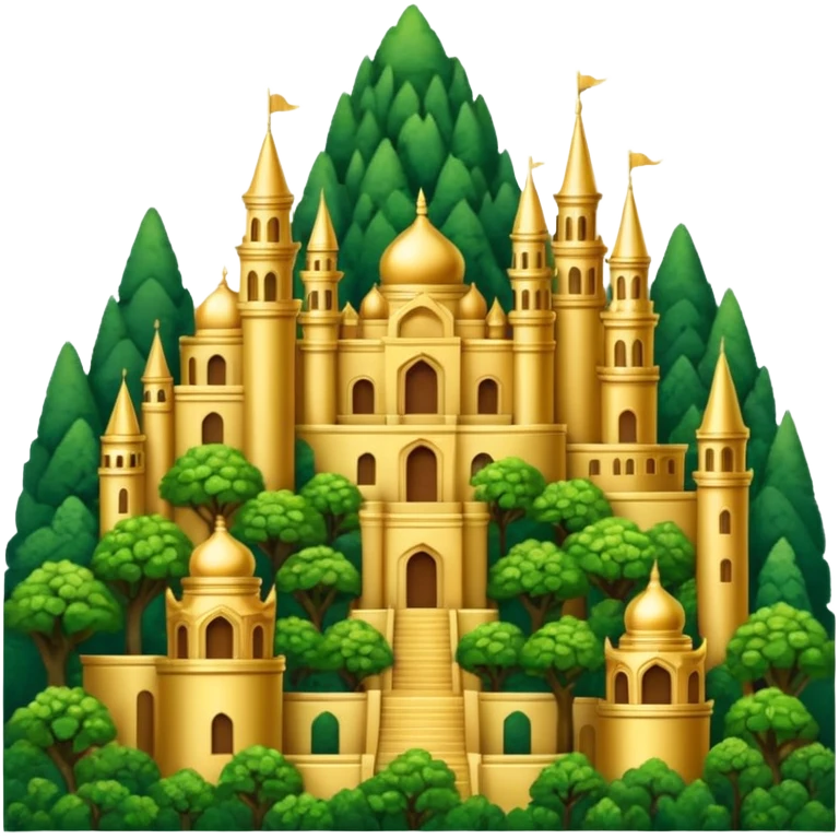 A GOLDEN CITY IN THE FOREST, LIKE THE "ELDORADO" MYTH emoji