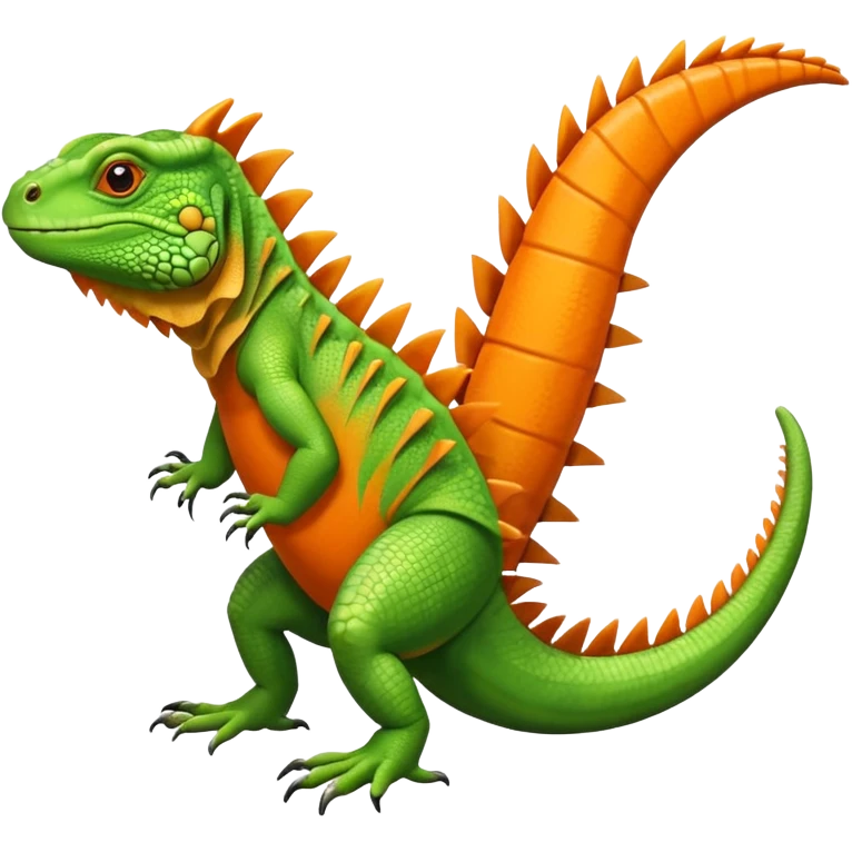 Patas de iguana naranja emoji