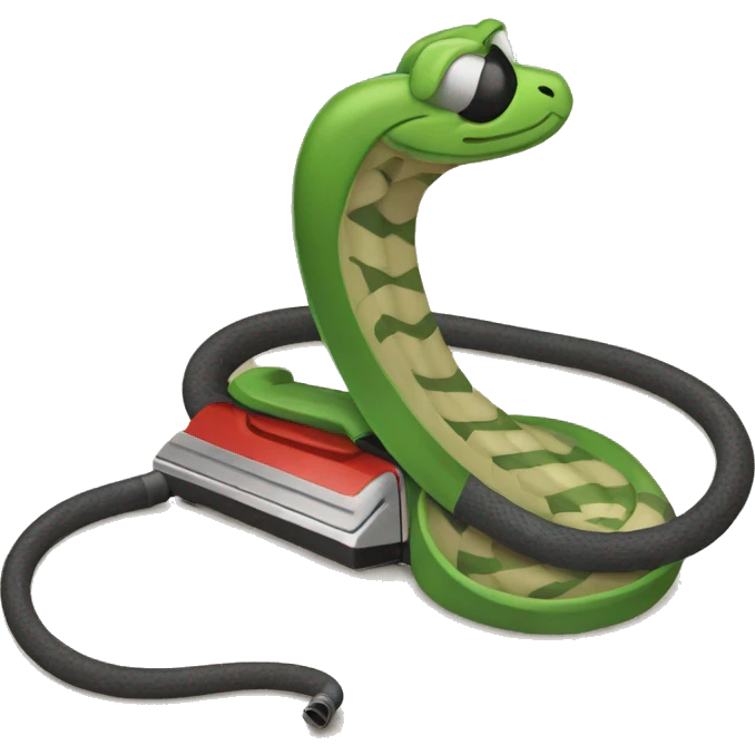 Snake vacuuming carpet emoji
